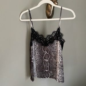 Snakeskin and Lace Cami